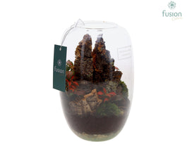 Arrangement 15cm Glass Isabella - Green Plant The Horti House