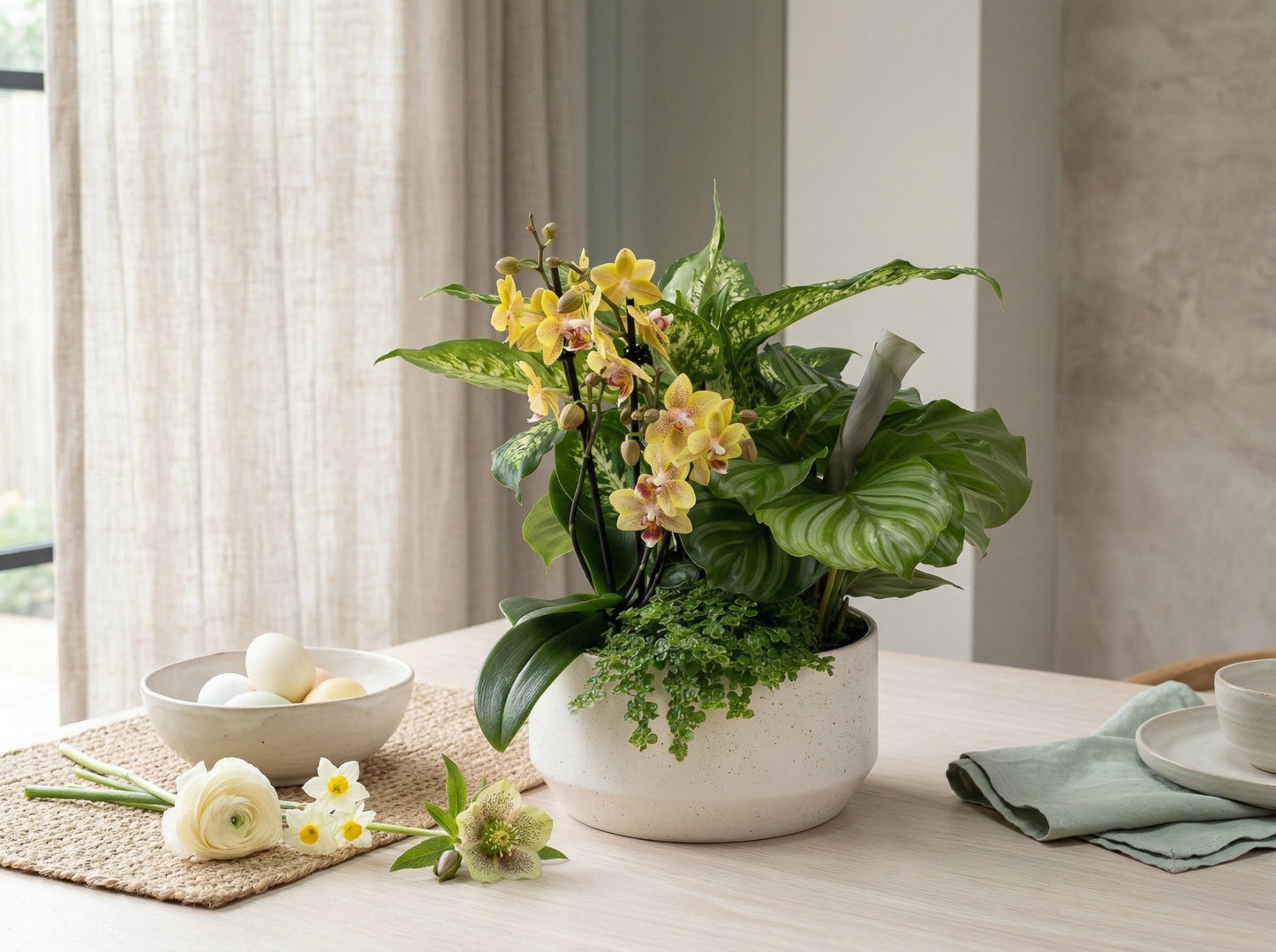 Greenery Arrangement in 23cm Planter - Planted Arrangements The Horti House