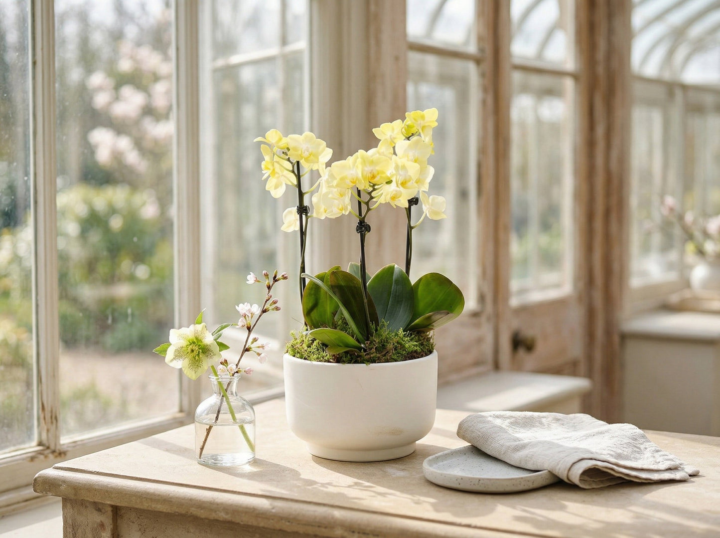 Phalaenopsis Single Stem Trio in 21cm Planter - Orchid The Horti House